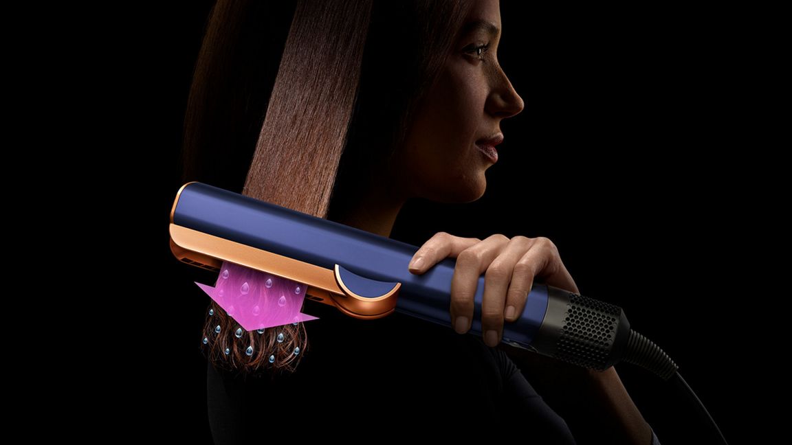 Dyson Airstrait — Lisseur Sans Plaques Édition Bleu de Prusse & Cuivre