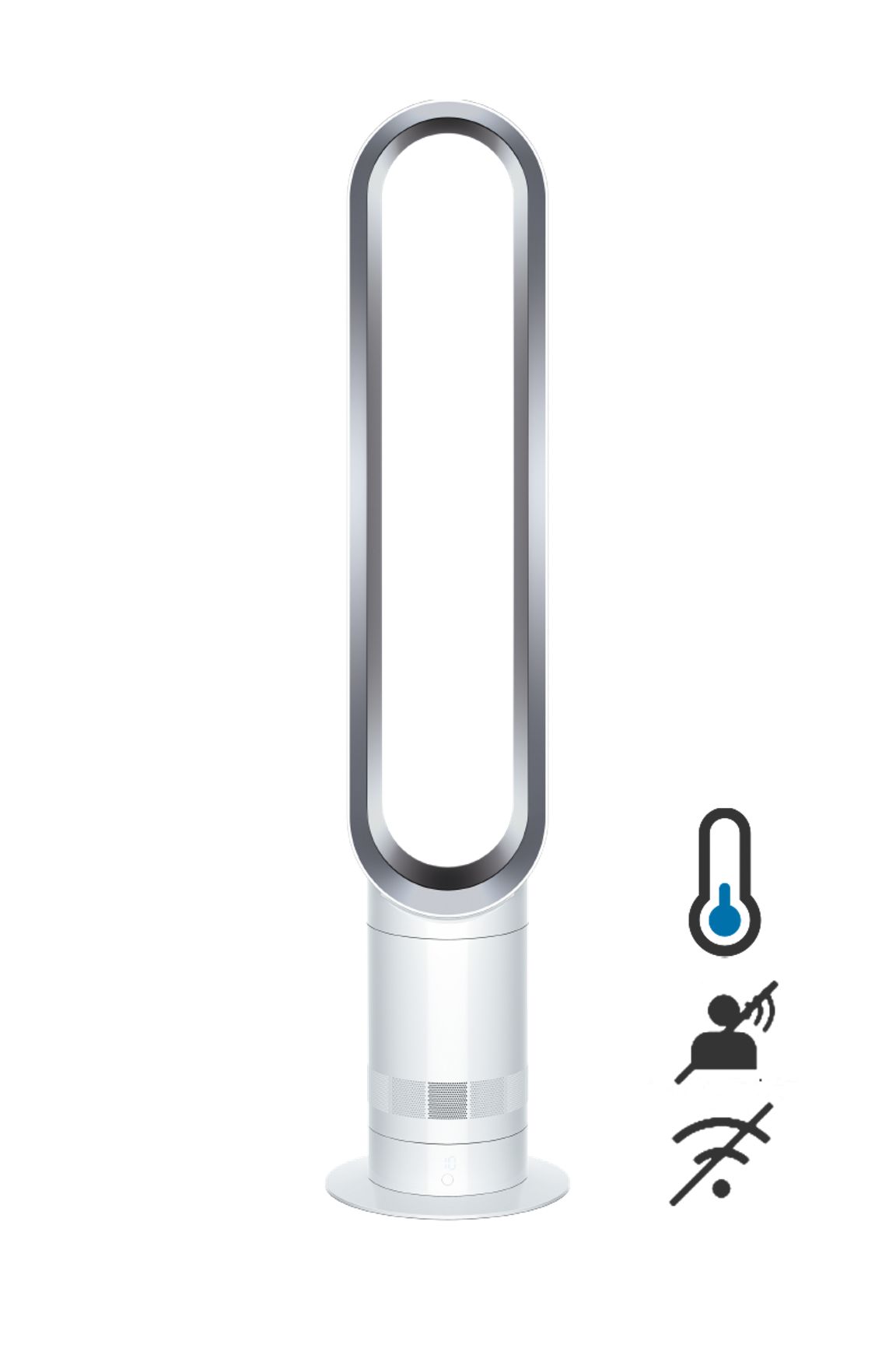 Dyson Cool AM07 — Ventilateur Tour Sans Pales (Blanc & Argent · Édition Maison)