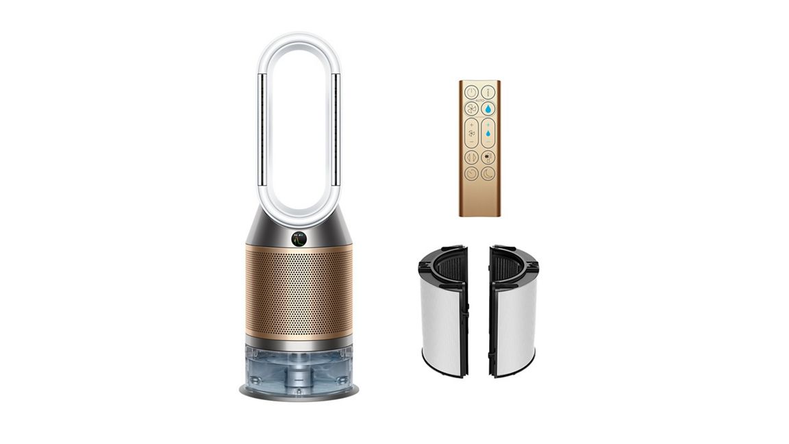 Dyson Purifier Humidify+Cool PH2 — Purificateur d'Air De-NOx Humidificateur (Blanc & Or)