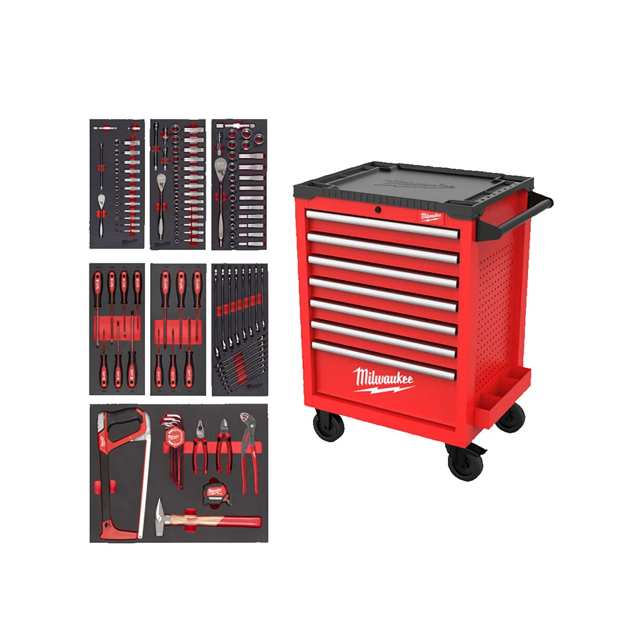 Servante d'Atelier Milwaukee 4932499182 — 9 Tiroirs Pro Fermeture Magnétique