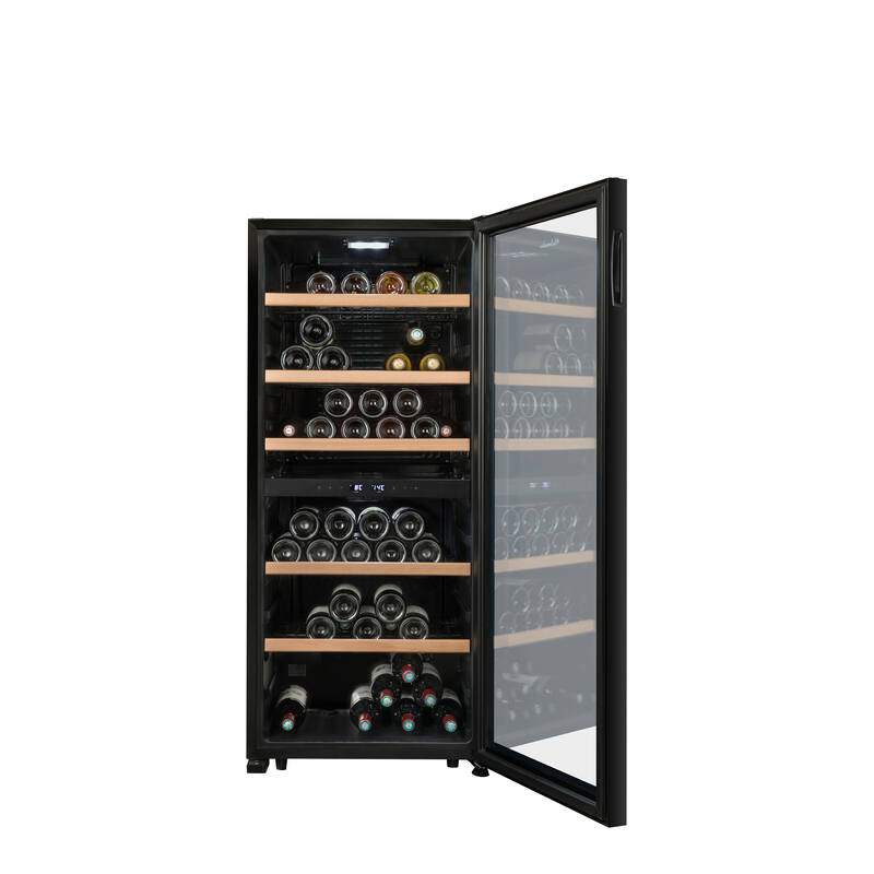 La Sommelière LS102DZBLACK — Cave de Service Double Zone · 102 Bouteilles · Noir Premium