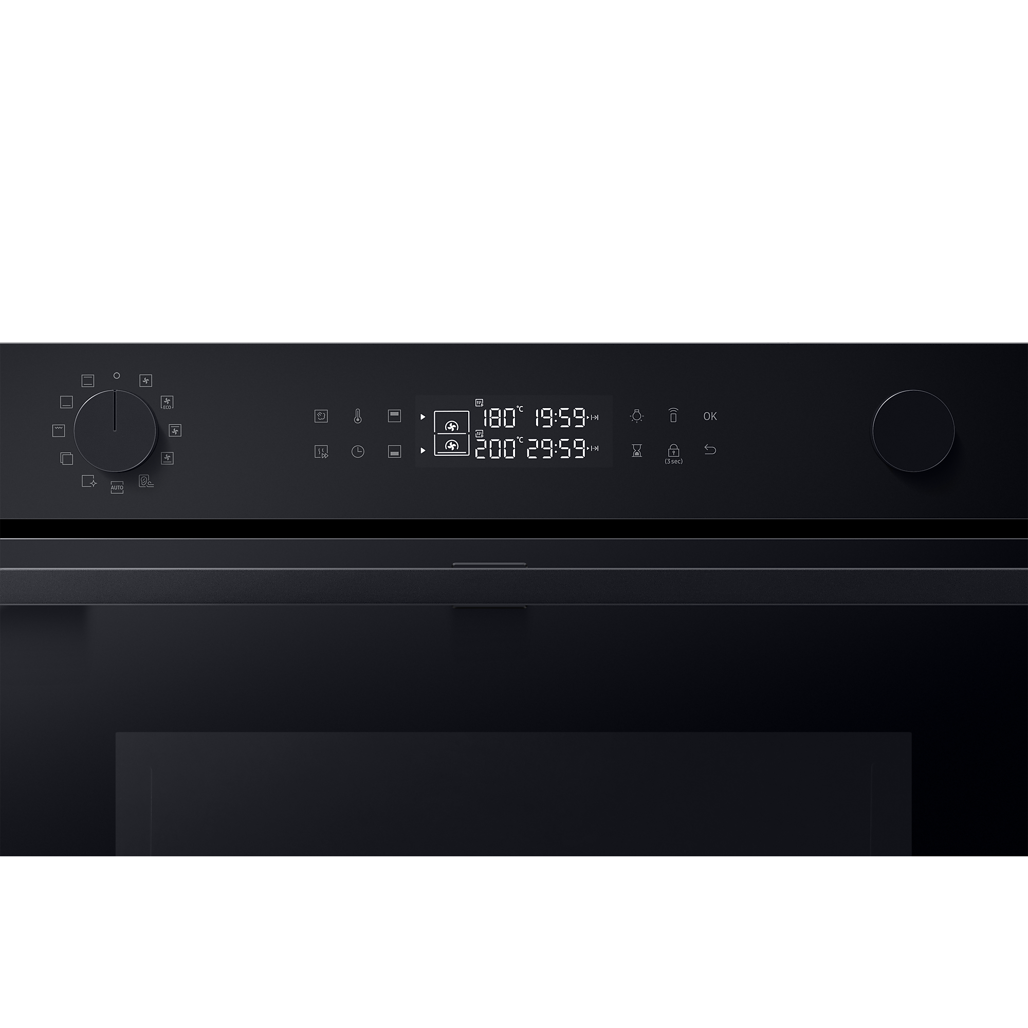 Samsung NV7B4550VAK BESPOKE — Four Encastrable Pyrolyse 76L · Dual Cook Flex™ · Vapeur · WiFi