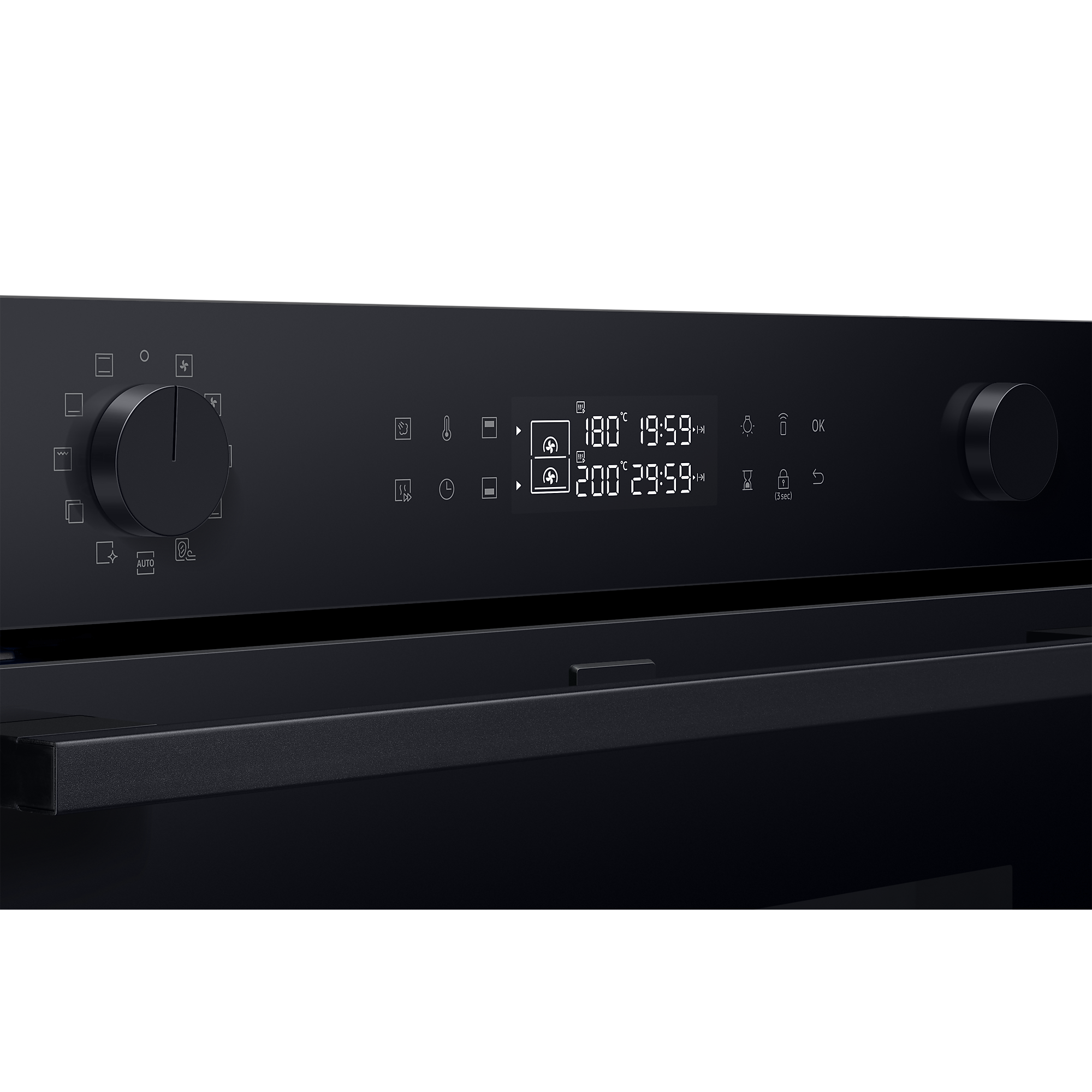 Samsung NV7B4550VAK BESPOKE — Four Encastrable Pyrolyse 76L · Dual Cook Flex™ · Vapeur · WiFi