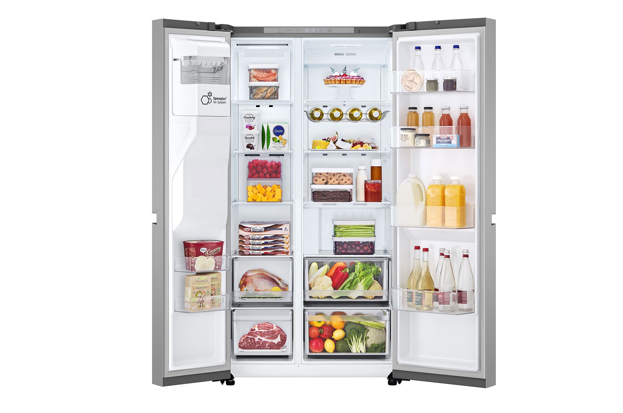 LG GSJC40PYP — Réfrigérateur Américain 638L · Door Cooling+ · LinearCooling ±0,5°C · ThinQ WiFi · Silver