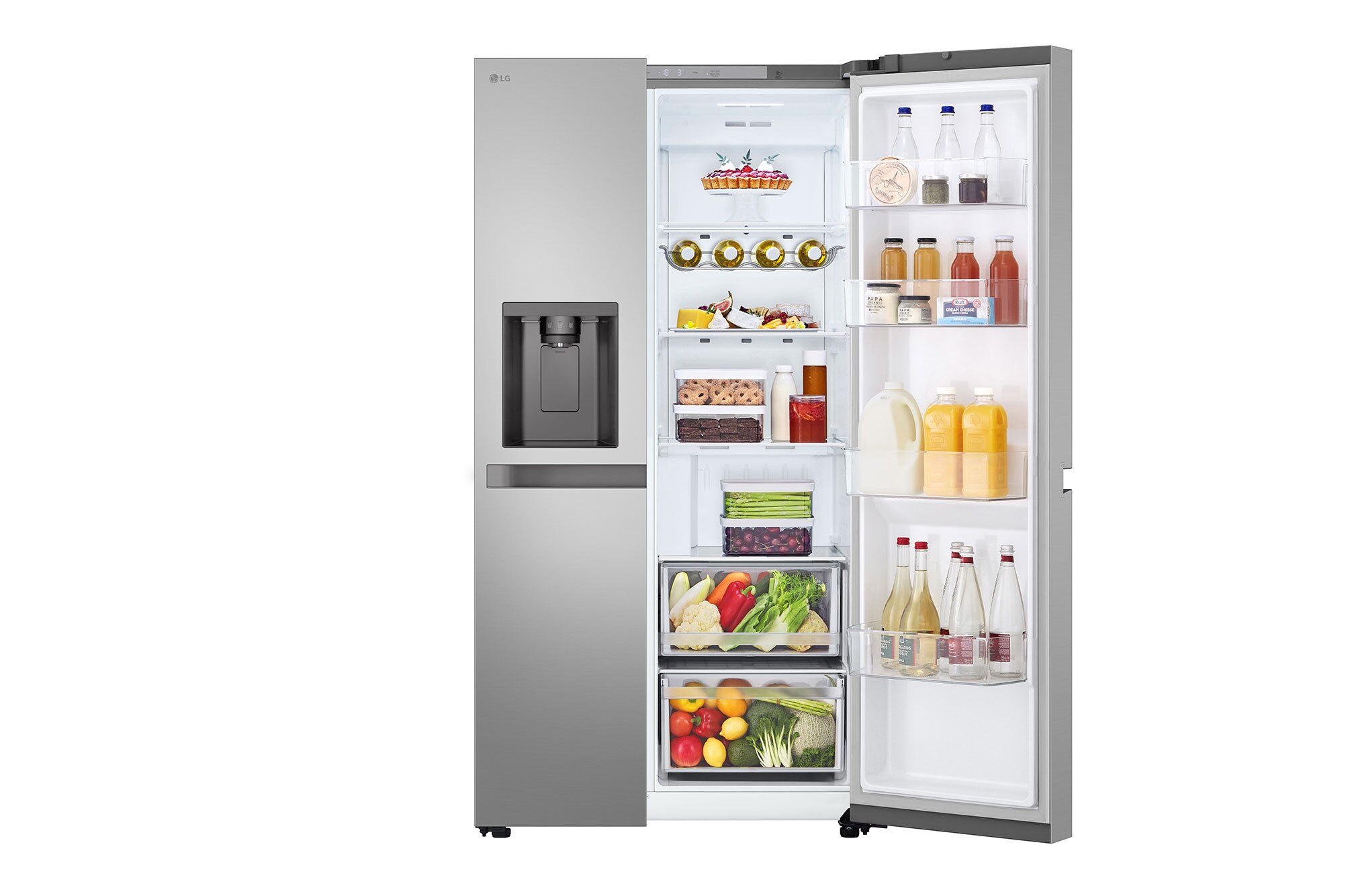 LG GSJC40PYP — Réfrigérateur Américain 638L · Door Cooling+ · LinearCooling ±0,5°C · ThinQ WiFi · Silver