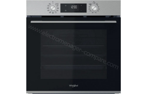 Whirlpool OMK58RUOX — Four Encastrable 71L · Pyrolyse + Hydrolyse FlexiClean · Cuisson 3 Niveaux · Rails Télescopiques · Inox