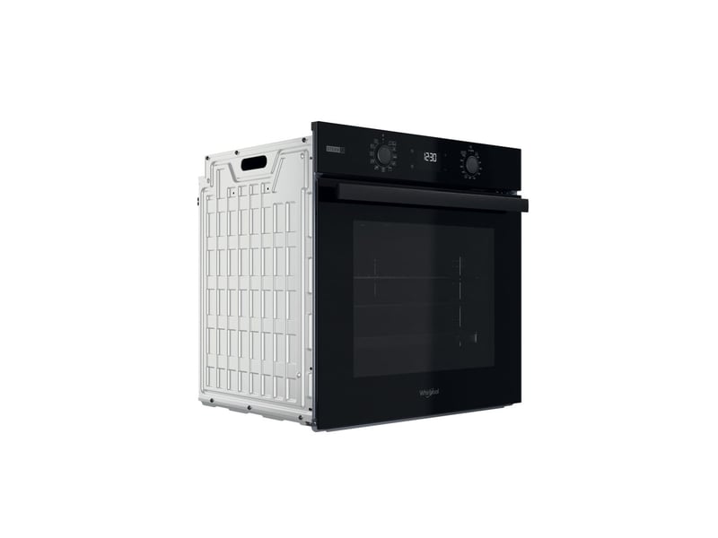 Whirlpool OMSR58RU1SB Steam+ — Four Encastrable Vapeur 71L · 10 Modes · Pyrolyse + Hydrolyse · Cuisson 3 Niveaux · Soft-Close · Noir